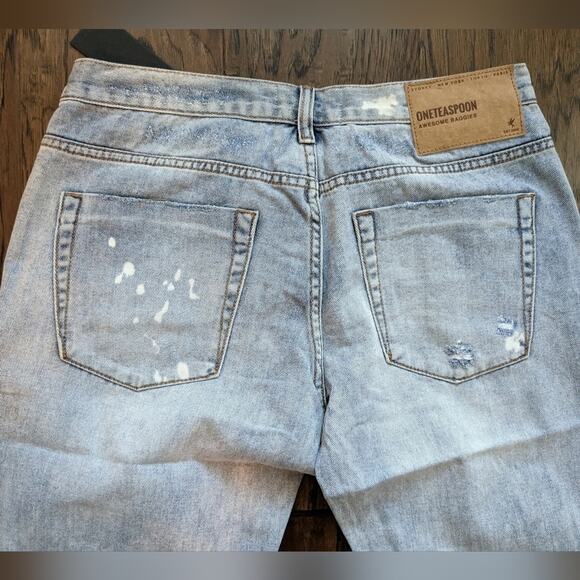 One Teaspoon Awesome Baggies Distressed Jeans Montana Blue Size 29 NEW - Picture 11 of 15
